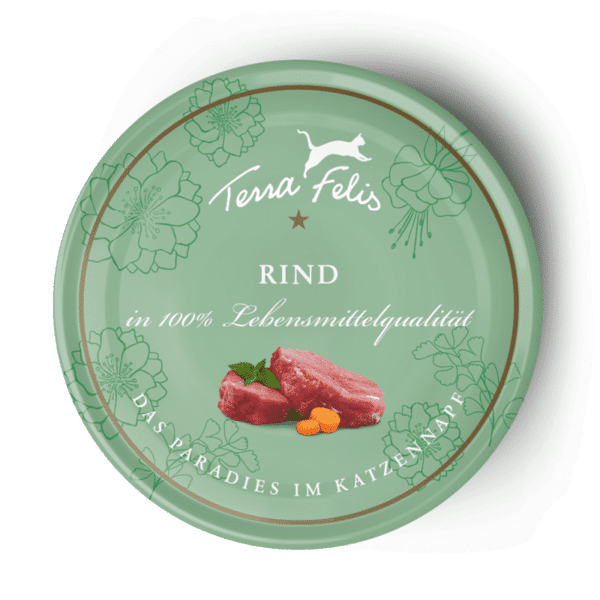 Terra Faelis Katzen Nassfutter Rind 80g - mit hochwertigem Rindfleisch, ideal für gesunde und natürliche Ernährung. Jetzt bei barf-versand.ch erhältlich.