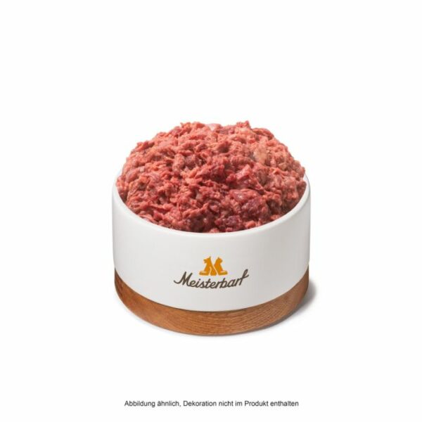 Meisterbarf Rindermix Aktiv gewolft - 500g für Hunde und Katzen - 100% Rind, ideal für aktive BARF Ernährung. Jetzt bei barf-versand.ch erhältlich.
